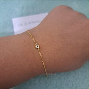 Marrin Costello 14K Gold Plated Topaz Thin Bracelet